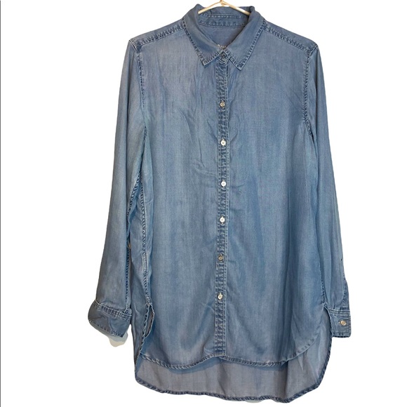 GAP Tops - GAP 1969 Chambray Button Up Tunic Top, size XL